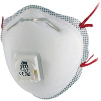 [NEUWERTIG] 3 M Atemschutzmaske Mundschutz Maske 8833 Sv Ffp3 Rd Weiß Staubschutz B-Ware von 3M
