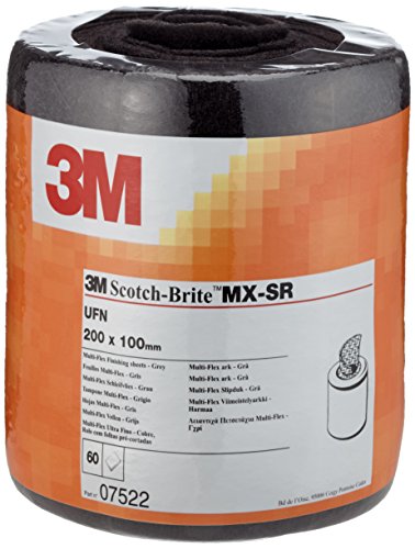 3M 07522 Scotch-Brite Mulit-Flex Vliesrolle MX-SR, S, ultra fine, 60-fach perforiert, 200 mm x 100 mm, Grau 3M 07522 Scotch-Brite Mulit-Flex Vliesrolle MX-SR, S, ultra fine, 60-fach perforiert, 200 mm x 100 mm, Grau von Scotch-Brite