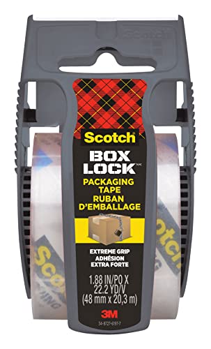 Scotch Box Lock Verpackungsklebeband - 1 Rolle, 48 mm x 20,3 m - Starkes Versand- und Verpackungsklebeband - Ideal zum Verpacken von Paketen und Kartons von Scotch