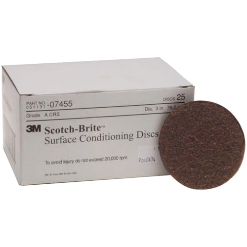 Scotch-Brite Oberflächenpflegescheibe zum Schleifen – Metalloberflächenvorbereitung – Klettverschluss – Aluminiumoxid – sehr feine Körnung – 12,7 cm Durchmesser – 10 Stück Scotch-Brite Oberflächenpflegescheibe zum Schleifen – Metalloberflächenvorbereitung – Klettverschluss – Aluminiumoxid – sehr feine Körnung – 12,7 cm Durchmesser – 10 Stück von Scotch-Brite