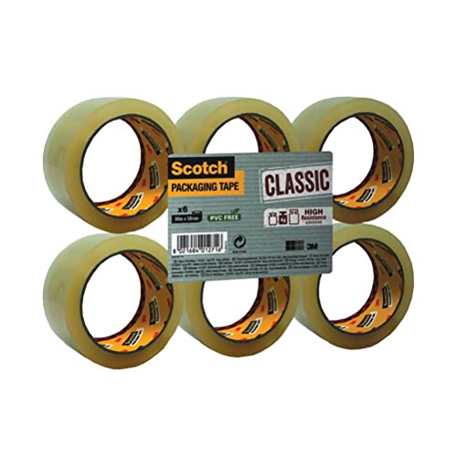 Scotch CT5066F6 Verpackungsklebeband (66 m x 50 mm, 6 Rollen) transparent von Scotch