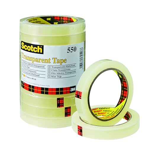 Scotch Transparentes klebeband 550 - 10 Rollen - 15 mm x 66 m - Durchsichtiges Allzweckband für Schule, Heim und Büro Scotch Transparentes klebeband 550 - 10 Rollen - 15 mm x 66 m - Durchsichtiges Allzweckband für Schule, Heim und Büro von Scotch