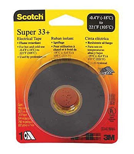 Scotch Super 33+ Vinyl Electrical Tape, 3/4 x 44 ft, Pack of 10 Rolls von 3m