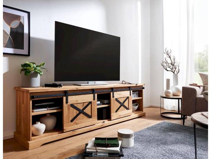 3S Frankenmöbel »Bregenz« Massivholz TV-Element IV WZ-0424 / Wildeiche von 3S-Frankenmöbel