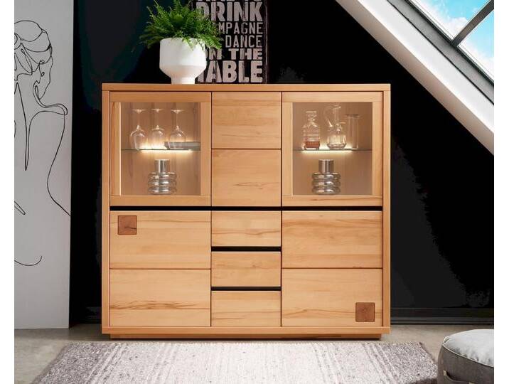 3S Frankenmöbel »Cara« Massivholz Highboard II WZ-0159 / Wildeiche von 3S-Frankenmöbel
