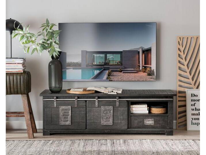 3S Frankenmöbel »Cosma« Massivholz TV Board IV grau WZ-0480 / 160x45x50 cm von 3S-Frankenmöbel