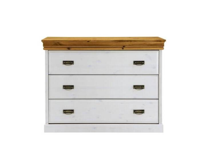 3S Frankenmöbel »Country« Massivholz Kommode SZ-0132 / Weiss / B 107 x H 84 x T 41 cm von 3S-Frankenmöbel