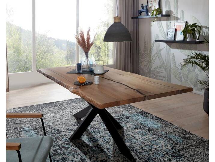 3S Frankenmöbel »Eclipse« Epoxid Wildeiche Esstisch 180x100 cm / Epoxid schwarz von 3S-Frankenmöbel