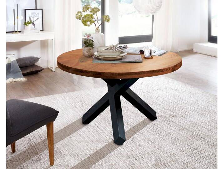 3S Frankenmöbel »Las Vegas« Massivholz Esstisch TI-0614 / 130 cm / Mango lackiert von 3S-Frankenmöbel