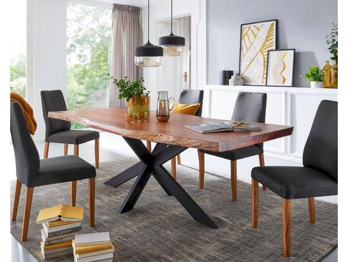 3S Frankenmöbel »Ohio« Massivholz Esstisch TI-0492 / 180x90 cm / Mango von 3S-Frankenmöbel