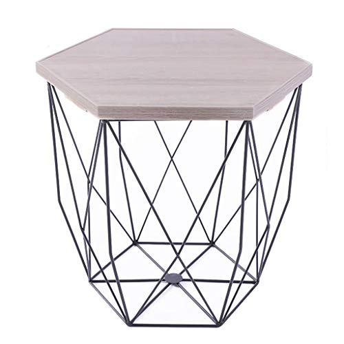 3UOOWWFA Couchtisch/Kleiner Nachttisch/Skandinavischer Schmiedeeisen Kleiner Tisch/Nachttisch – Abziehbare Tablett, zur Aufbewahrung (H Klein) (G Medium) von 3UOOWWFA
