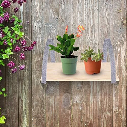 3UOOWWFA Hängeregal Wand Holz Aufbewahrungsbox Blumentopf Buchhalter Rack Organizer (Grün, S) von 3UOOWWFA