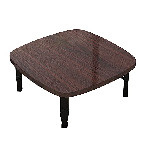 3UOOWWFA Klapptisch im japanischen Stil, niedriger quadratischer Tisch/Arbeitszimmertisch/Esstisch/kleiner Schreibtisch für Tatami-Schlafzimmer, Erkerfenstertisch (G 70 cm) (F 70 cm) von 3UOOWWFA