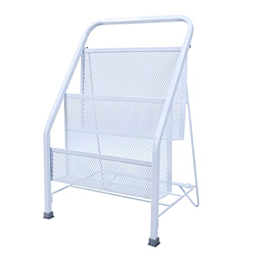 3UOOWWFA Lagerregal Bücherregal Zeitschriftenständer Rack 3 Etagen One-Touch-Kleingegenständeraufbewahrung multifunktional schwere Tragfähigkeit skandinavischer Stil stilvoll einfach große Kapazität von 3UOOWWFA
