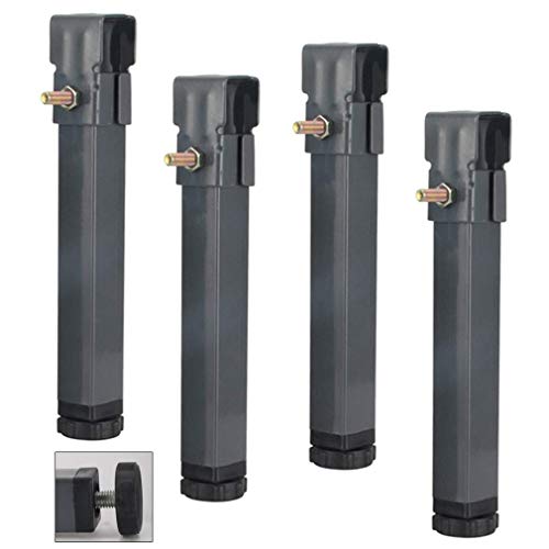 3UOOWWFA Möbelbein-Eisen, verstellbar, Clip-Rohr, Möbelfüße, Stützbeinreihe, Skelett-Fußbettgestell, Zubehör, kann 30 x 30 mm Rohr klemmen, einfach zu installieren (18 cm) von 3UOOWWFA