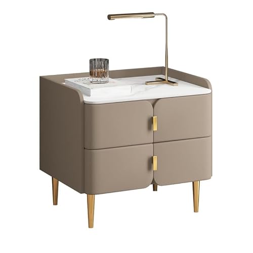 3UOOWWFA Schlafzimmer-Nachttisch, moderner Nachttisch mit Schublade, quadratisches Ende, G 40 x 40 x 47 cm, D 40 x 40 x 47 cm von 3UOOWWFA