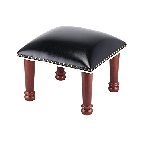 3UOOWWFA Schminkhocker, Ankleidestuhl, Sofa-Hocker, rechteckig, Fußstütze, gepolsterter Sitz, kleiner Fußhocker, Ottomane, Fußstütze, modernes Zuhause, Wohnzimmer (Größe: 38 x 38 x 30 cm) von 3UOOWWFA