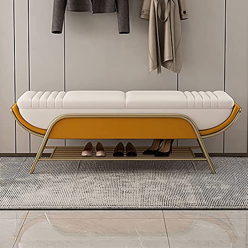 3UOOWWFA Schuhbank Modern Schuhwickelhocker Schlafzimmer Bettende Hocker Schuhregal für Eingangsbereich Flur Wohnzimmer Korridor (G) (B) von 3UOOWWFA