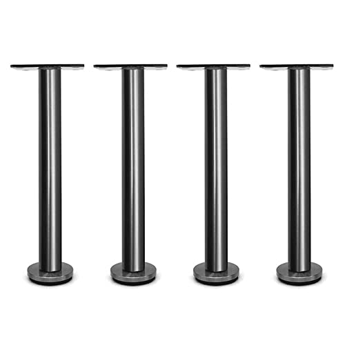 3UOOWWFA Tischbeine, Bettbeine, Möbelstützbeine, Hardware-Füße, für Wohnzimmer, Esszimmer, Schlafzimmer, verstellbare Beine, 4er-Set, silberfarben, 23 cm, Grau 3UOOWWFA Tischbeine, Bettbeine, Möbelstützbeine, Hardware-Füße, für Wohnzimmer, Esszimmer, Schlafzimmer, verstellbare Beine, 4er-Set, silberfarben, 23 cm, Grau von 3UOOWWFA