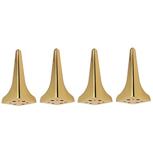 3UOOWWFA Tischbeine, Bettbeine, Sofabeine, moderne Füße, strapazierfähig, Metallfüße mit rutschfester Matte, glatte Oberfläche/Gold/23 cm (Gold 15 cm) von 3UOOWWFA