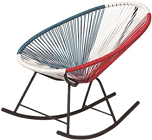 Schaukelstuhl Mehrzweck-Lounge-Sessel Liegestuhl Stilvoller Stuhl Schaukelstuhl Gartenmöbel Balkontisch Stuhl Besprechungsstuhl Bürostuhl Outdoor Tisch Stuhl Rattan Stil PE Rattan Cha von 3UOOWWFA