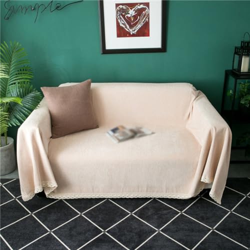 Sofabezug mit mehreren Bezügen, stilvoll, einfach überwerfen, Sofa, Bett, 1-Sitzer, 2-Sitzer, 3-Sitzer, mit oder ohne Armlehnen, quadratisch, rechteckig, Chenillegewebe, einfarbig, waschbar, waschbar von 3UOOWWFA