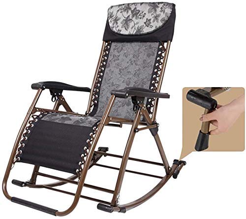 Sonnenliege Zero Gravity Übergroßer Stuhl Garten Klappstuhl Outdoor Home Lounge Schaukelstuhl Strand Camping Tragbarer Stuhl Unterstützung 200 kg Schwarz, nicht warm wie je zuvor von 3WWWQMAA8