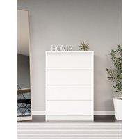 3xEliving moderne Kommode flami f�r das Wohnzimmer 70 cm mit 4 Schubladen, Farbe: weiss - weiss von 3XE LIVING