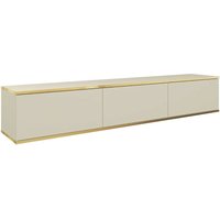 Hängendes tv Schrank - Modernes Design. Farbe: beige t: l: 135 cm, h: 30 cm, p: 32 cm. tv Lowboard, tv Board, tv Sideboard Hängend, Wandschrank von 3XE LIVING