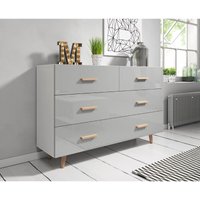 3xe Living - Minimalistische Kommode Coleus scandi style 125cm grau ideal für moderne Interieurs von 3XE LIVING