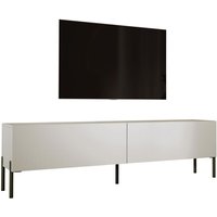 TV-Schrank in Kaschmir mit Beinen in Schwarz, a: b: 170 cm cm, h: 52 cm, t: 32 cm. TV-Möbel, TV-Tisch, TV-Bank - Kaschmir von 3XE LIVING