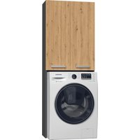 3xe Living - Waschmaschine Regal Bagnoli m: h: 180 cm, b: 64 cm, t: 30 cm, Badezimmer Möbel, Schrank für die Waschmaschine Hochschrank, Bad Möbel, von 3XE LIVING
