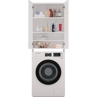 3xe Living - Waschmaschine Regal Bagnoli m: h: 180 cm, b: 64 cm, t: 30 cm, Badezimmer Möbel, Schrank für die Waschmaschine Hochschrank, Bad Möbel, von 3XE LIVING