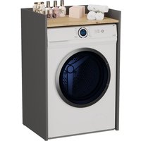 3xe Living - Waschmaschine Regal Bagnoli m: h: 97,5 cm, b: 64 cm, t: 50 cm, Badezimmer Möbel, Schrank für die Waschmaschine Hochschrank, Bad Möbel, von 3XE LIVING