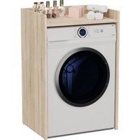 3xe Living - Waschmaschine Regal Bagnoli m: h: 97,5 cm, b: 64 cm, t: 50 cm, Badezimmer Möbel, Schrank für die Waschmaschine Hochschrank, Bad Möbel, von 3XE LIVING