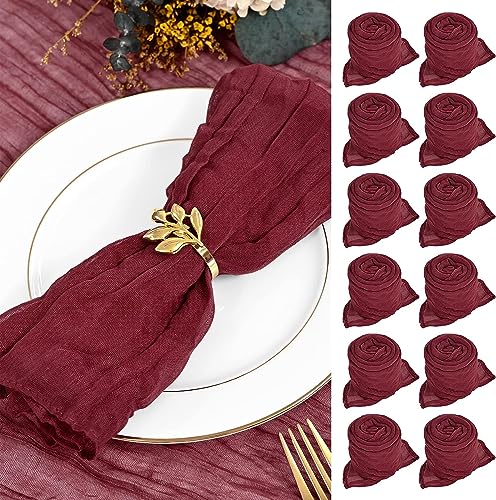 30 Stück Gaze Käsetuch Servietten Sage Green Gauze Cheesecloth Napkins Dinner Soft Cotton Table Vintage Boho handgefärbte Baumwolle 50 x 50 cm Hochzeit Party Brautparty Cafe Restaurant (30er Weinrot) 30 Stück Gaze Käsetuch Servietten Sage Green Gauze Cheesecloth Napkins Dinner Soft Cotton Table Vintage Boho handgefärbte Baumwolle 50 x 50 cm Hochzeit Party Brautparty Cafe Restaurant (30er Weinrot) von 3Z Funjxhey