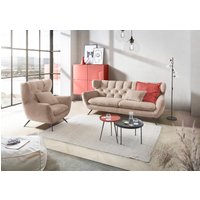 3C Candy 3-Sitzer "Beatrice, extravagantes Megasofa, bequem, Küchensofa", mit Rückensteppung im Rautenmuster, Samt Optik, auch in Fellimitat von 3c Candy