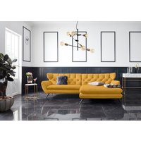 3C Candy Ecksofa "Beatrice Designsofa in moderner Retrooptik, bequem und extravagant" mit Rückensteppung im Rautenmuster, Ohrenbacken Optik, L-Form 3C Candy Ecksofa "Beatrice Designsofa in moderner Retrooptik, bequem und extravagant" mit Rückensteppung im Rautenmuster, Ohrenbacken Optik, L-Form von 3c Candy