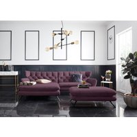 3C Candy Ecksofa "Beatrice Designsofa in moderner Retrooptik, bequem und extravagant" mit Rückensteppung im Rautenmuster, Ohrenbacken Optik, L-Form 3C Candy Ecksofa "Beatrice Designsofa in moderner Retrooptik, bequem und extravagant" mit Rückensteppung im Rautenmuster, Ohrenbacken Optik, L-Form von 3c Candy