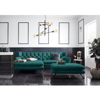 3C Candy Ecksofa "Beatrice Designsofa in moderner Retrooptik, bequem und extravagant" mit Rückensteppung im Rautenmuster, Ohrenbacken Optik, L-Form 3C Candy Ecksofa "Beatrice Designsofa in moderner Retrooptik, bequem und extravagant" mit Rückensteppung im Rautenmuster, Ohrenbacken Optik, L-Form von 3c Candy