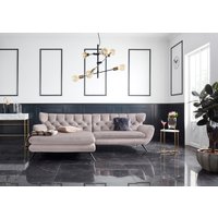 3C Candy Ecksofa "Beatrice Designsofa in moderner Retrooptik, bequem und extravagant" mit Rückensteppung im Rautenmuster, Ohrenbacken Optik, L-Form 3C Candy Ecksofa "Beatrice Designsofa in moderner Retrooptik, bequem und extravagant" mit Rückensteppung im Rautenmuster, Ohrenbacken Optik, L-Form von 3c Candy