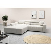 3C Candy Ecksofa "Denver auch mit Cord- und Easy care-Bezug, Kopfteilverstellung L-Form", wahlweise. mit motorischer Sitztiefenverstellung von 3c Candy