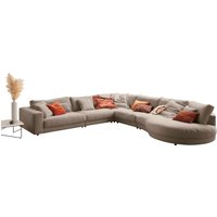 3C Candy Ecksofa "Enisa II, bequem und komfortabel, Mega Familiensofa, L-Form", incl. 3 Flatterkissen, wahlweise mit Flecken-Schutz-Bezug Easy care von 3c Candy
