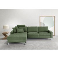 3C Candy Ecksofa "Lecce, wahlweise PUR-Schaumstoff oder Tonnentaschenfederkern", Bett im 2,5-Sitzer, teilmotorische Schlaffunktion im Longchair, L-Form von 3c Candy