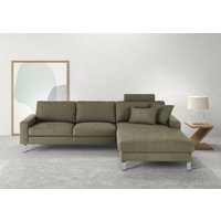3C Candy Ecksofa "Lecce, wahlweise PUR-Schaumstoff oder Tonnentaschenfederkern", Bett im 2,5-Sitzer, teilmotorische Schlaffunktion im Longchair, L-Form von 3c Candy