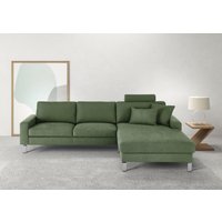 3C Candy Ecksofa "Lecce, wahlweise PUR-Schaumstoff oder Tonnentaschenfederkern", Bett im 2,5-Sitzer, teilmotorische Schlaffunktion im Longchair, L-Form von 3c Candy