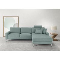 3C Candy Ecksofa "Lecce, wahlweise PUR-Schaumstoff oder Tonnentaschenfederkern", Bett im 2,5-Sitzer, teilmotorische Schlaffunktion im Longchair, L-Form von 3c Candy