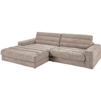3C Candy Ecksofa "Stripes Mega-Sofa, bequem und komfortabel, L-Form", Lose Rückenkissen, mit feiner Quersteppung, Cord-Bezug von 3c Candy
