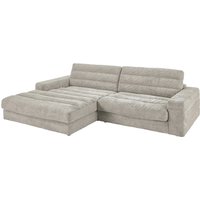 3C Candy Ecksofa "Stripes Mega-Sofa, bequem und komfortabel, L-Form", Lose Rückenkissen, mit feiner Quersteppung, Cord-Bezug von 3c Candy