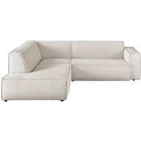 3C Candy Ecksofa "Matteo in elegant, kubischer Formensprache, bequem, L-Form", mit auffälliger Kedernaht, Cord-Bezug, Lounge-Charakter von 3c Candy